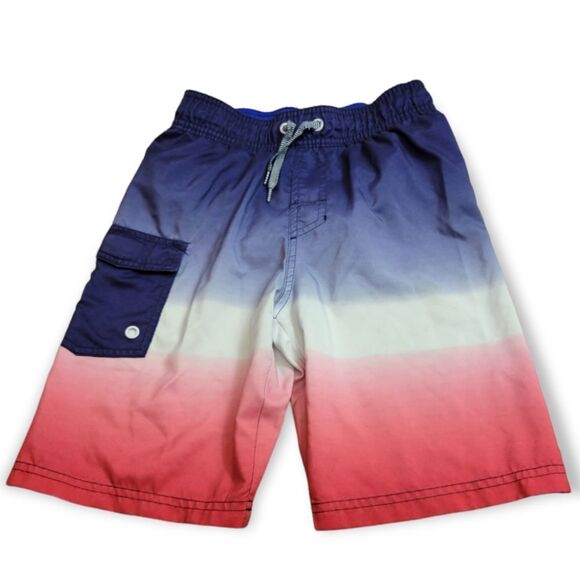 Cat & Jack patriotic swim trunks M8/10 - Picture 1 of 5